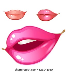 set of beautiful vector lips