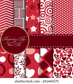 Set of Beautiful Vector Paper for Scrapbook