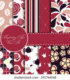 Set of Beautiful Vector Paper for Scrapbook