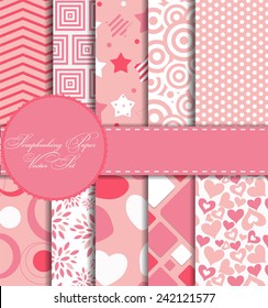 Set of Beautiful Vector Paper for Scrapbook