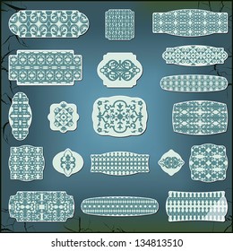 set of beautiful vintage elements of design
