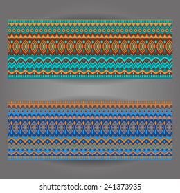set of beautiful vintage ornate banners