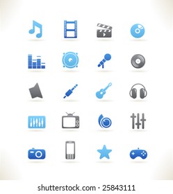 Set of beautiful web icons vol.8 Media