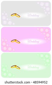 Set of beautiful wedding invitation. vector