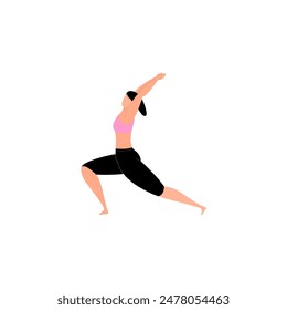 set of beautiful woman yoga poses vector purple elastic illustration