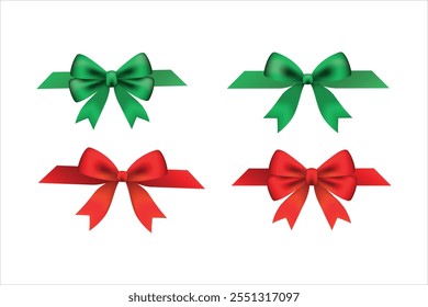 A set of beautifully designed green and gold ribbon bows, ideal for gift wrapping, holiday decorations, party favors, and crafting projects. 