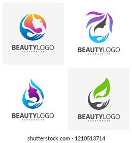 Set Of Beauty Care Logo Design Element