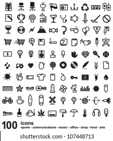 set of beauty icons