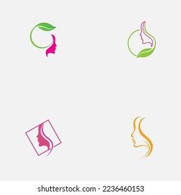 set of beauty logo vector illustration design 