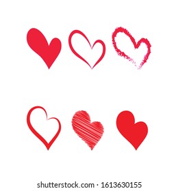Set Beauty Love Vector icon illustration design Template