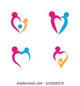 Set Beauty Love Vector icon illustration design Template