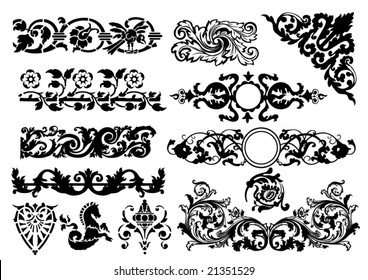 set of beauty ornament. for your design