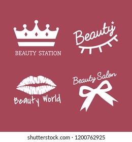Set of beauty salon icon vectors