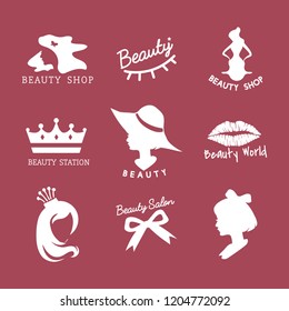 Set of beauty salon icon vectors