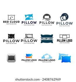 Set of bed store logo. Simple Furniture Bed Store Logo Template Vector
