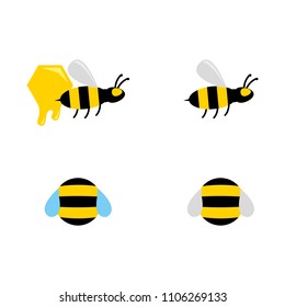 a set of bee icons
