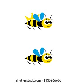 a set of bee icons