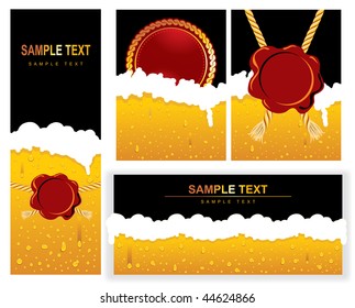 Set of BEER Background. Vector image.