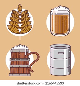 Bierfass und Bierfass