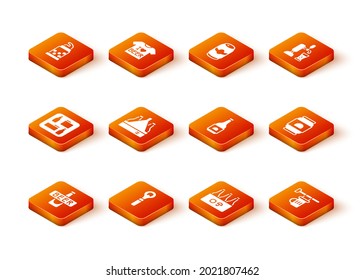 Set Beer bottle, Bottle opener, menu, Pack of beer bottles, Signboard with glass and can icon. Vector