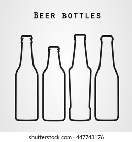 Set of beer bottles 
