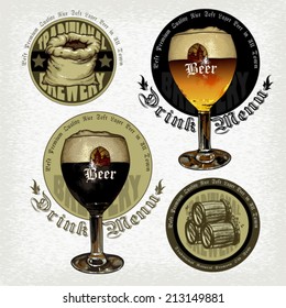 set of beer elements