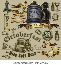 set of beer elements