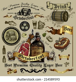 set of beer elements