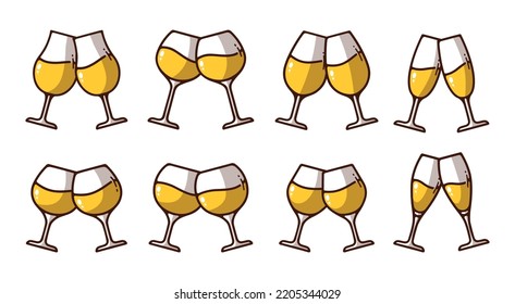 Set of Beer Glass Illustration