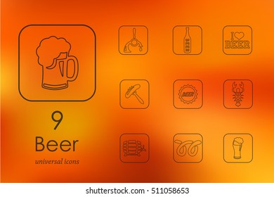 Set of beer icons