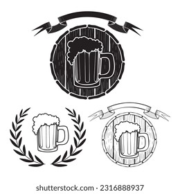 set of the beer label elements