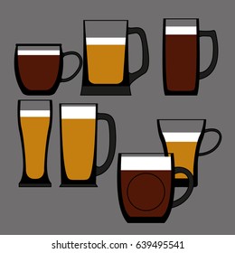 A set of beer mugs.