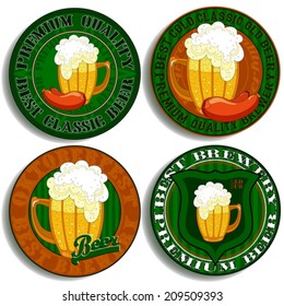 set of beer tags