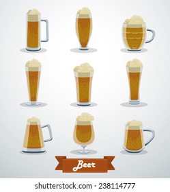 Set of Beer, vector