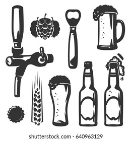 Set of beer,craft beer ,homebrew and brewery for logo ,label ,emblem and design.