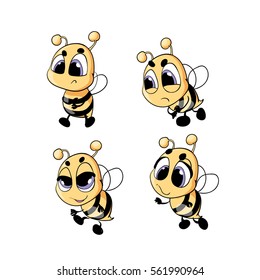Set of bees, vector