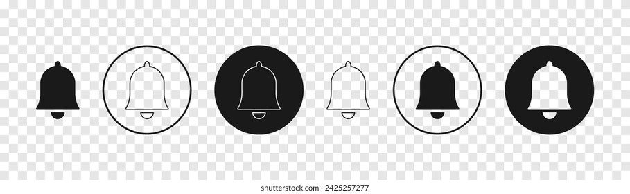 Conjunto de iconos de campana. Ilustración vectorial.