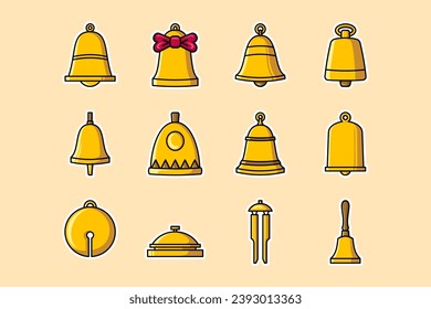 set of bells vector illustration for christmas design element