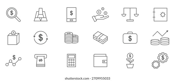 conjunto de Ilustración vectorial de beneficios
