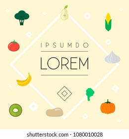 Set of berry icons flat style symbols with pear, potato, salad and other icons for your web mobile app logo design.