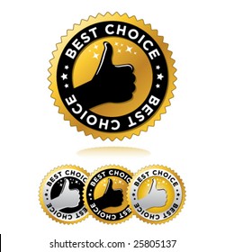 set of "best choice" label