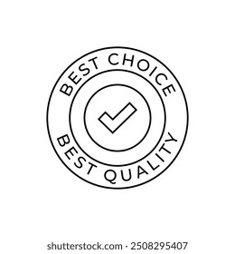 Set of best choice stamp, label, or logo. Vector illustration for web design