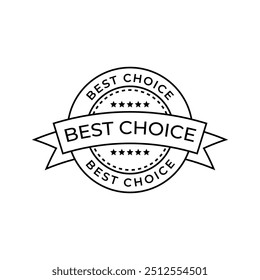 Set of best choice stamp, label, or logo. Vector illustration for web design