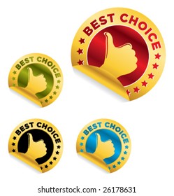 set of "best choice" stickers