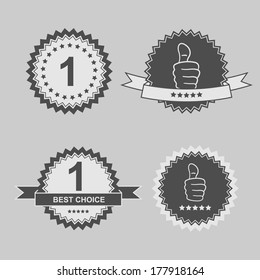 set of "best choice" stickers, vector eps 10 illustration