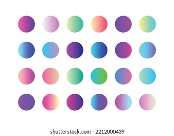 conjunto de color de degradado de la interfaz de usuario más moderno y único de tendencias. Gradiente Web. Color del gradiente del vector de pantalla
