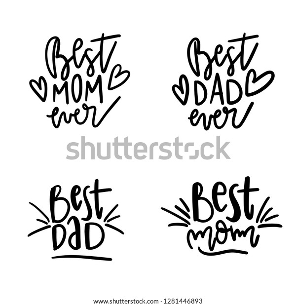 set-best-mom-best-dad-quotes-stock-vector-royalty-free-1281446893-shutterstock