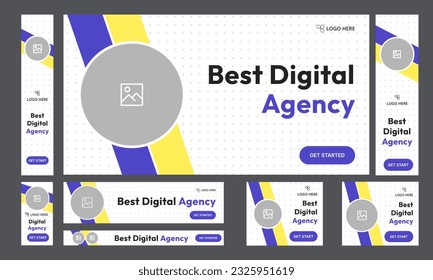 Set of best web banner template design for social media posts, advertising banner, google ads, fully editable vector eps 10 file format, 