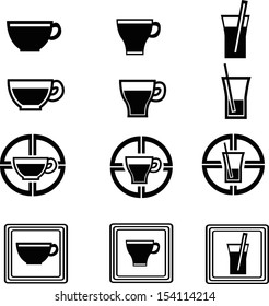 set of beverage icons
