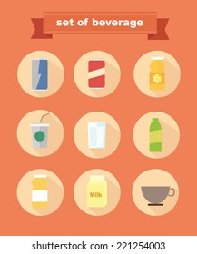 set of beverage icons